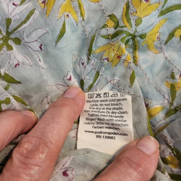 Gudrun Sjoden Green and Yellow Floral Midi Dress - Picture 7 of 9